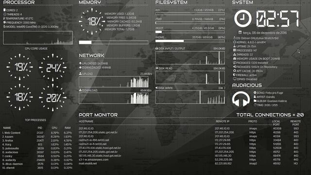 Super Conky GVS Full V2 For Debian and Derivatives смотреть онлайн