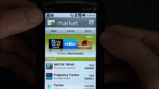Sprint HTC Hero Andriod 2.2.1 Cyanogenmod смотреть онлайн
