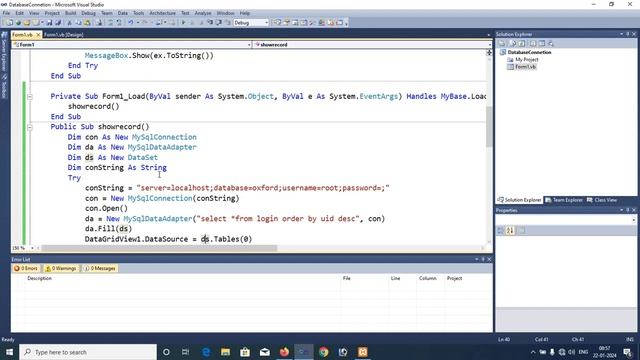 VB.NET DataGridViewControl show data using windows application смотреть онлайн
