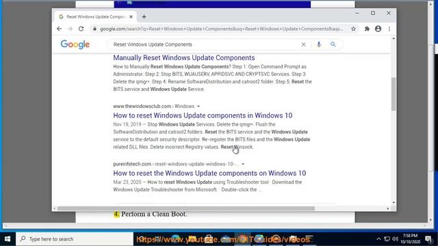 Fix Potential Windows Update Database Error Detected on Windows 10 смотреть онлайн