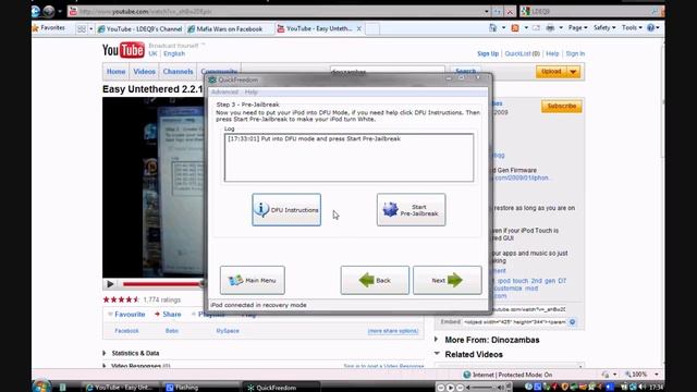 How to Jailbreak iPod Touch 2G 2 2 1 Firmware Untethered Vista смотреть онлайн