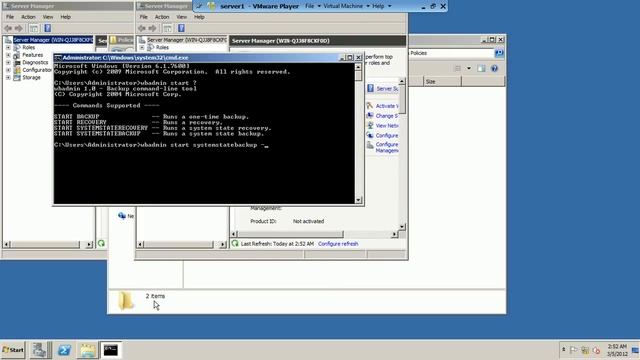 Backup system state using wbadmin Command .avi смотреть онлайн