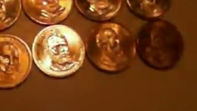 Golden Dollar coins with Abraham Lincoln, Grant, Monroe and more смотреть онлайн
