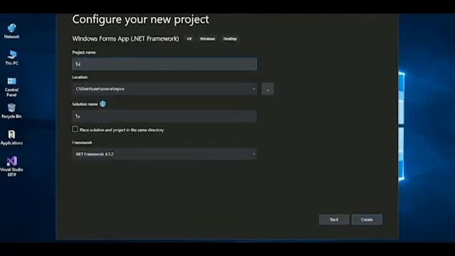 How to create a Windows Form Application in Visual Studio смотреть онлайн