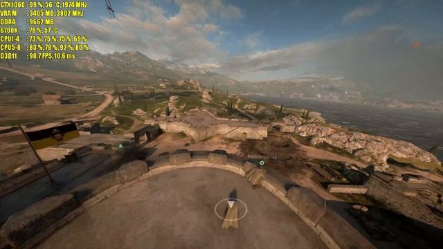 BATTLEFIELD 1 FEB 2017 ULTRA 64P EMPIRE'S EDGE GTX 1060+6700K FRAMERATE TEST смотреть онлайн