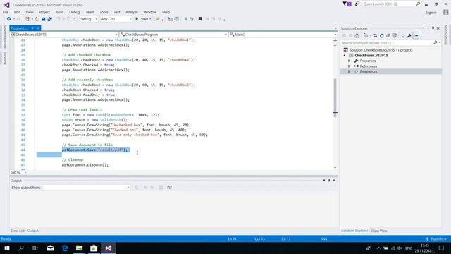 PDF SDK - C# - Forms - CheckBox смотреть онлайн