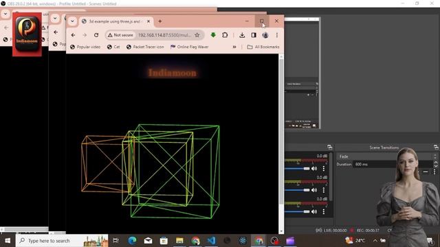 Multiple Window 3D Scene using Three.js by Indiamoon смотреть онлайн