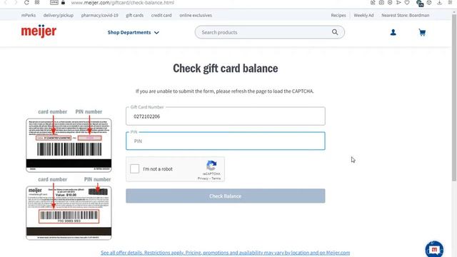 Check Balance Meijer Gift Card Online смотреть онлайн