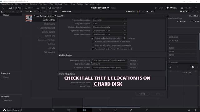 Proxy Media Failed To Generate For The Files Fix || Cache Location Update Required Davinci Resolve смотреть онлайн