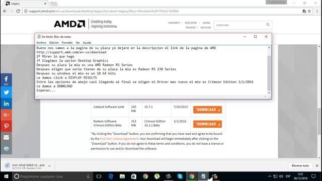 Como descargar Driver de su placa de video Amd o Intel смотреть онлайн