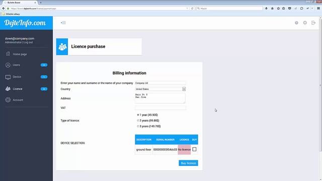 Bulletin board DejteInfo - How to buy a licence for device смотреть онлайн