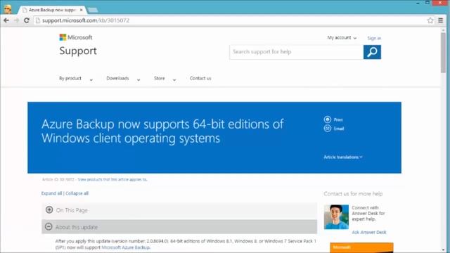 Azure Backup for Windows Client смотреть онлайн