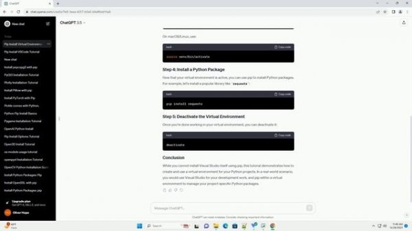 pip install visual studio