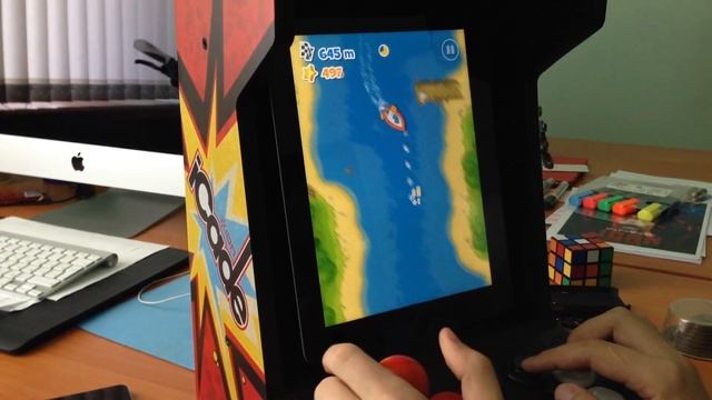 Little Boat River Rush - beta gameplay video on iPad with iCade смотреть онлайн