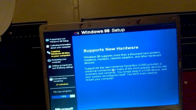 Windows 98 on the Dell Inspiron 9300 Part 2: Copying files and errors смотреть онлайн
