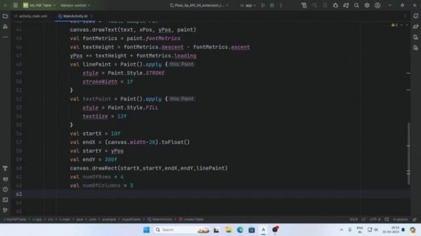 Create Table in PDF File | Android Studio | KOTLIN 2024