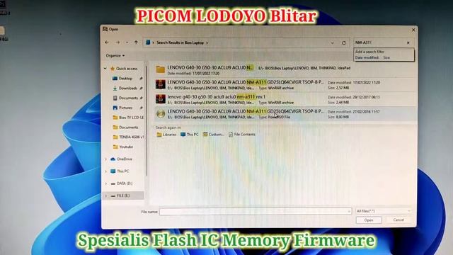 Proses Flash IC Bios Laptop LENOVO G40-30 ACLU9/ACLU0 NM-A311 Rev: 1.0 2014-03-12 8mb 1.8v Surabaya смотреть онлайн