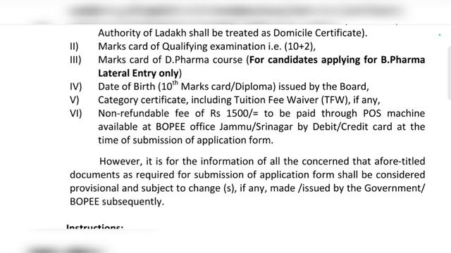 Jkbopee B Pharmacy Admission 2023 | Notification Apply Link | Kashmir University Details 2023 смотреть онлайн