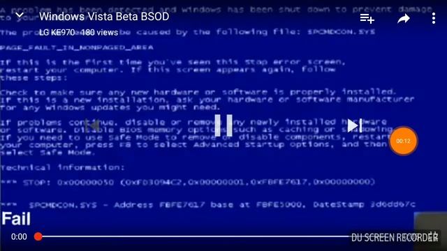 My reaction that Windows Vista beta gives a bsod смотреть онлайн