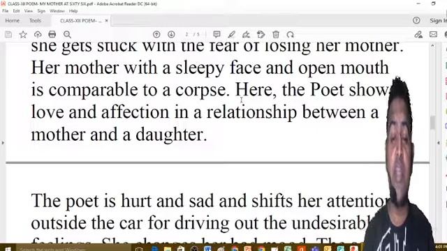 CLASS-XII TH -ENGLISH POEM-"MY MOTHER AT SIXTY SIX"PART-1 смотреть онлайн