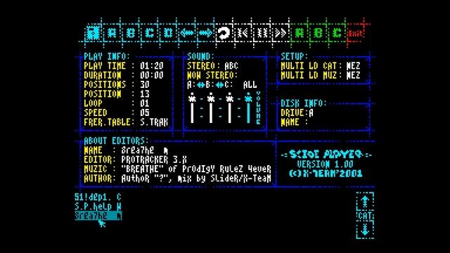 Slide Player 1.00 Demo - X-Team [#zx spectrum AY Music Demo] смотреть онлайн