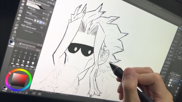 How to draw All Might ( Toshinori Yagi ) - My Hero Academia ( Wacom Cintiq 16 x CLIP STUDIO PAINT ) смотреть онлайн