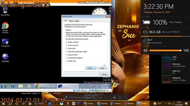 California Gurls has BSOD VM (Windows 7 Ultimate HP OEM) смотреть онлайн