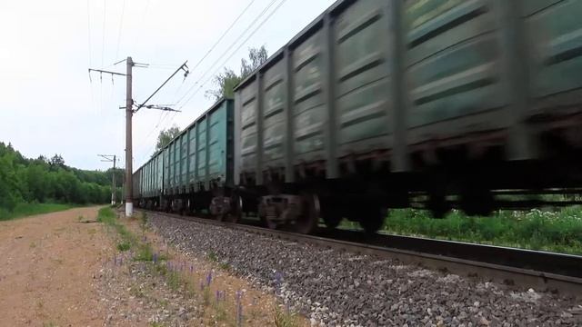 Электровоз ВЛ11М-305/304А с грузовым поездом станция Бекасово-1 (1 путь БМО) 17.06.2020 смотреть онлайн