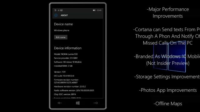 Windows 10 Mobile Build 10572 | Preview And Tour смотреть онлайн