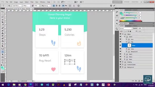 Mobile Fitness Application UI Design смотреть онлайн
