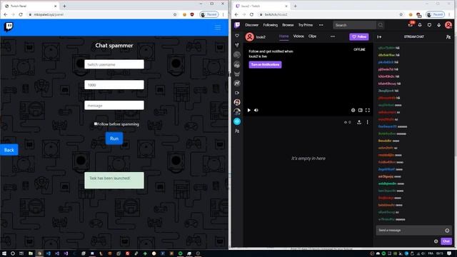 Twitch Chat Spammer 2020 nikopaied.xyz смотреть онлайн