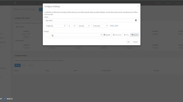 3cx v15 Setting Office Hours and Holidays смотреть онлайн
