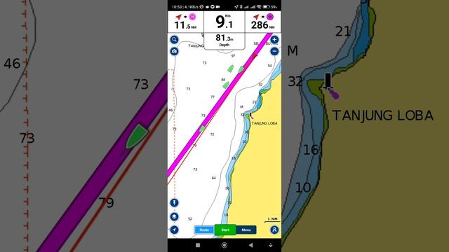 Perjalanan ke Selat TIORO, AIS ON ( Navionics + isailor) смотреть онлайн