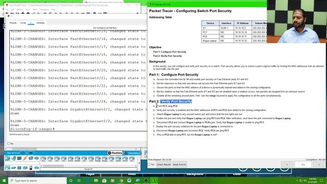 Lab 5.2.2.7 Packet Tracer - Configuring Switch Port Security - Professor Munshi Shams (CCNA 2) смотреть онлайн