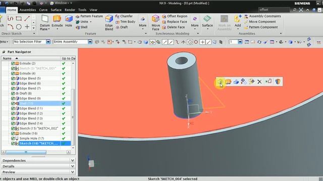 UG NX ADVANCE PART DESIGN FOR EXPERTS (TUTORIALS 03) смотреть онлайн