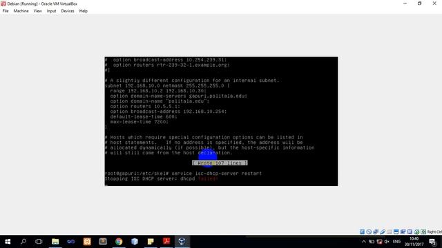 Konfigurasi DHCP server di virtual box pada debian 6 смотреть онлайн