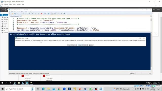 Creation of user accounts using Powershell Scripting commands смотреть онлайн