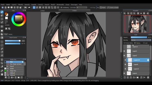 [SPEEDPAINT] MEDIBANG PAINT PRO // ILLUSTRATION // VAMPIRE смотреть онлайн