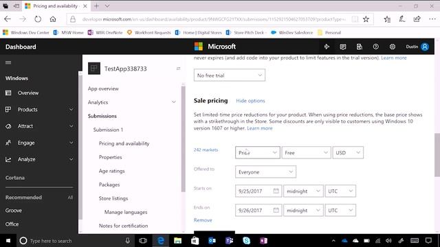 Windows Developer Day Fall Creators Update Dev Center and Store Update Improved Sale Capabilitie смотреть онлайн