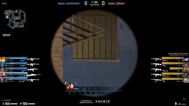 CS GO POV Demo niko Faceit FPL (29-7) (de_mirage) смотреть онлайн