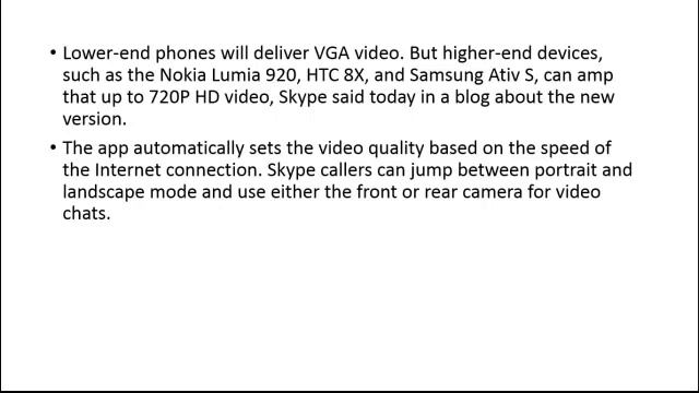 Skype for Windows Phone 8 adds HD video support смотреть онлайн