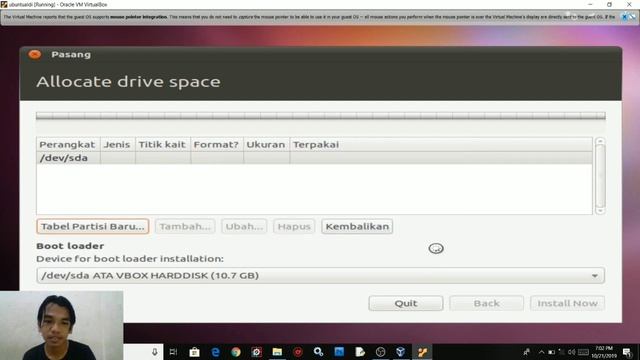UBUNTU - Instalasi operasi sistem ubuntu menggunakan software virtual box. смотреть онлайн
