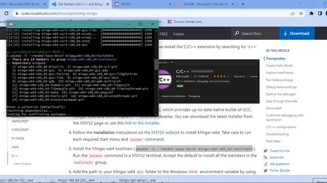Install & Configure VS Code With MinGW Compiler C/C++ смотреть онлайн