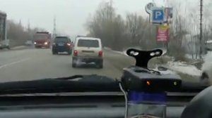 Радар детектор Sho-Me 520 в действии.