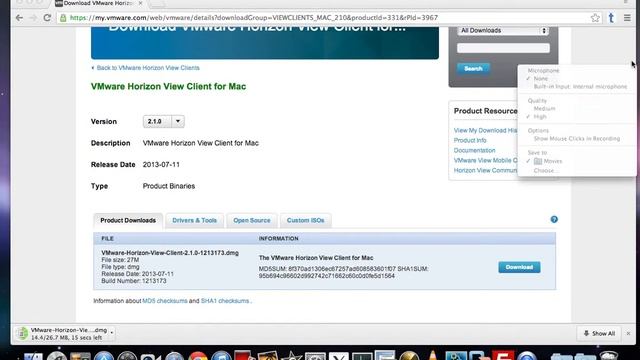 Install VMWare View client for MAC смотреть онлайн