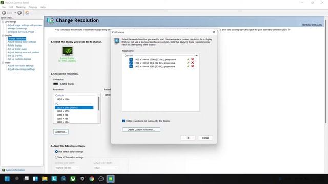How to Add custom Resolution and Refresh rate in windows if you have Nvidia graphics смотреть онлайн