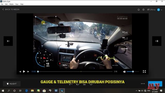CARA MENAMPILKAN GPS DATA OVERLAYS, GAUGE DAN TELEMETRY GOPRO HERO 8,7,6 & 5 смотреть онлайн