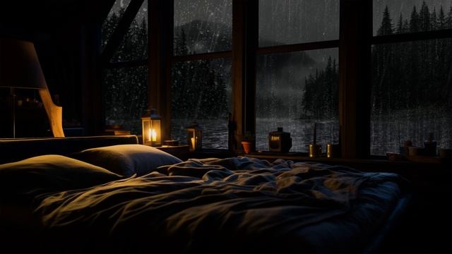 Rain Sound On Window with Thunder Sounds 💤Cozy Bed Room Ambience with Rain and Thunder for Relax 3H смотреть онлайн