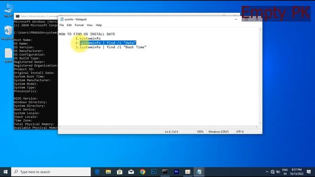 How to check os installation date and time with single command. смотреть онлайн
