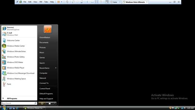 Windows Vista Ultimate on VMware Workstation 14 смотреть онлайн